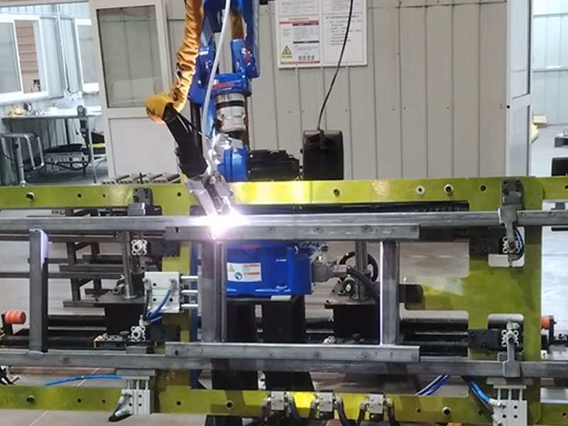 碳鋼方管支架氬弧焊機器人工作站